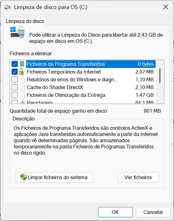 Limpeza de disco